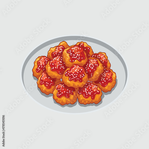 Delicious meatballs covered in rich tomato sauce on a plate.