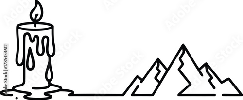 Candle Turning Into Mountain