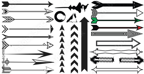 Large Vector Collection of Arrows, Pointers, and Directional Indicators in Diverse Styles and Shapes