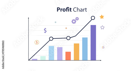 dynamic financial progress visualization showing increasing business prosperity