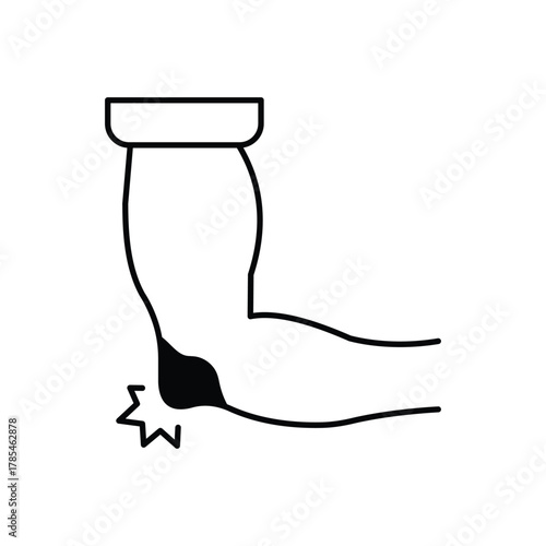 Elbow Pain icons set in different style with white background