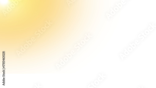 Soft yellow gradient light flare isolated on transparent background