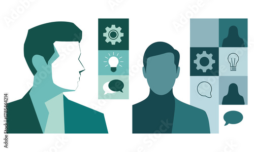 Team collaboration, idea generation, and effective business communication concept