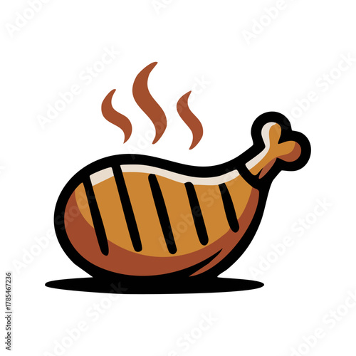 Illustration of Hot Grilled Chicken Leg