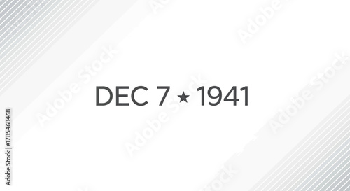 The historical date of December 7, 1941, displayed in simple text on a white and grey background.