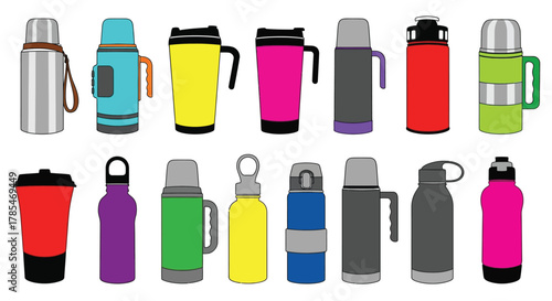 Insulated water bottles and flasks collection for hot and cold drinks