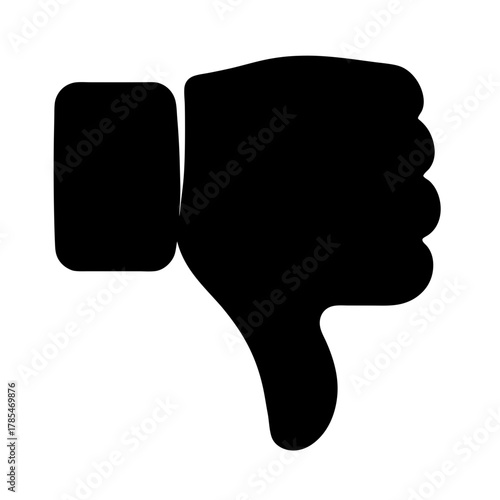 A strong thumbs down, a symbol of disapproval and disagreement visually