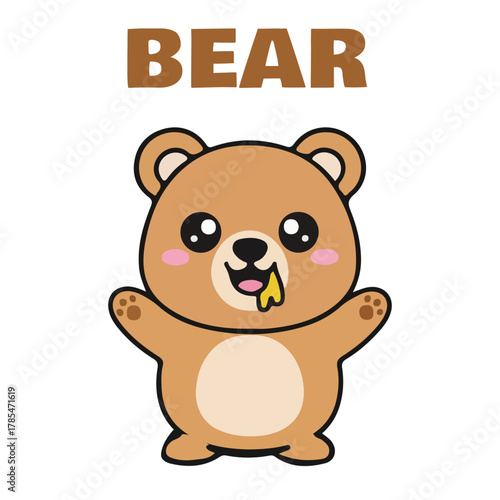 Cute Cartoon Bear Illustration