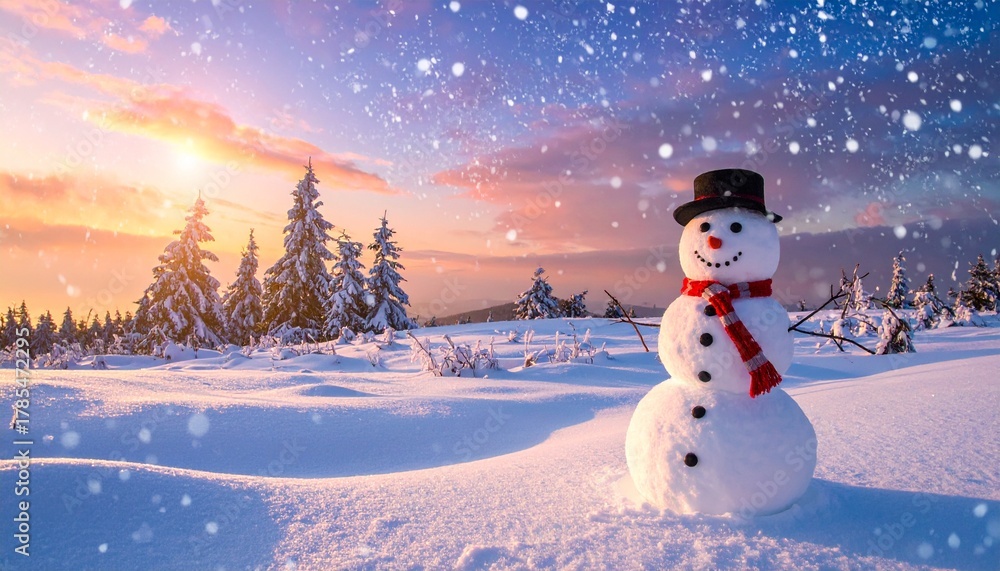 Fototapeta premium Muñeco de nieve