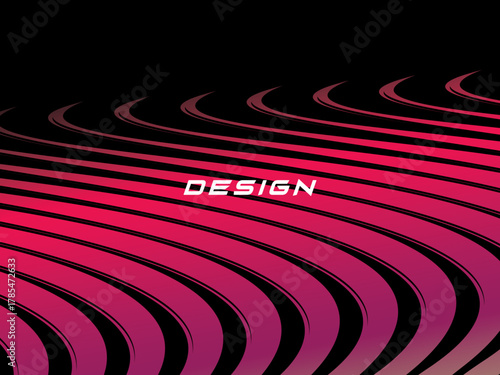 Abstract vector wavy light lines flowing dynamic colorful. isolated on black background for concept of energy, technology, digital, science, music, etc.	