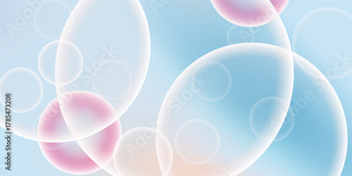 Fairy tale and fantasy soap bubble background illustration. circle, glossy, airy, iridescent, round, bubble