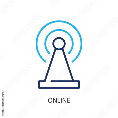 Online thin line icons. Original vector illustration.