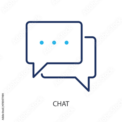 Chat thin line icons. Original vector illustration.