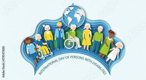 International day of persons with disabilities celebration concept with diverse and inclusive representation