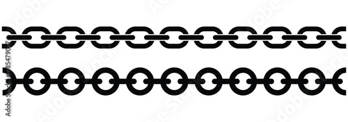 Chain links isolated on white background. Linked Metal Chain. Link chain icon. Vector illustrator