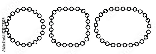 Chain Link Vector Collection. Metal chain vector. chain links vector pattern set. vector illustrator