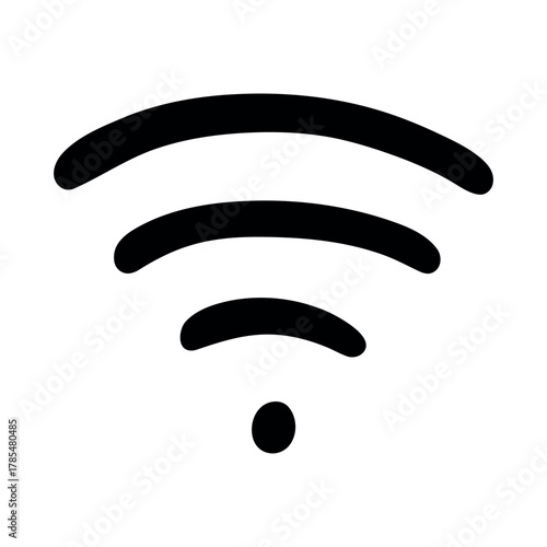 Hand drawn free wifi spot zone sign Public wi-fi area sign Wireless internet clipart in doodle style Single element for print, web, design, decor 3G, 4G, 5G, 6G, IoT