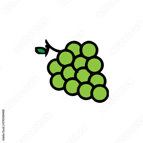 Green Grape Bunch Icon