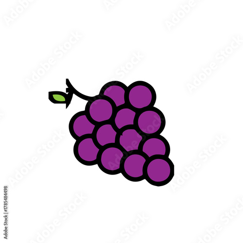 Purple Grapes Illustration