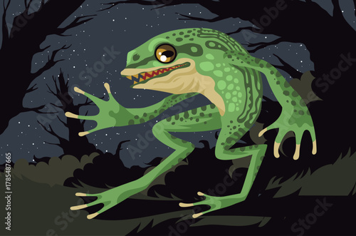 loveland frogman cryptid lurking in the forest