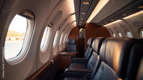 Experience luxurious private jet travel with premium seating and stunning views, perfect for exclusive business or leisure adventures in the sky