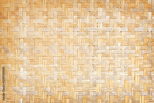 Old woven rattan with natural patterns texture background
