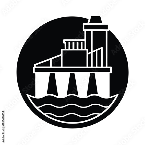 Green Hydro Power Plant Renewable Icon