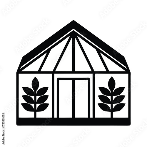 Greenhouse Eco Structure Icon Illustration
