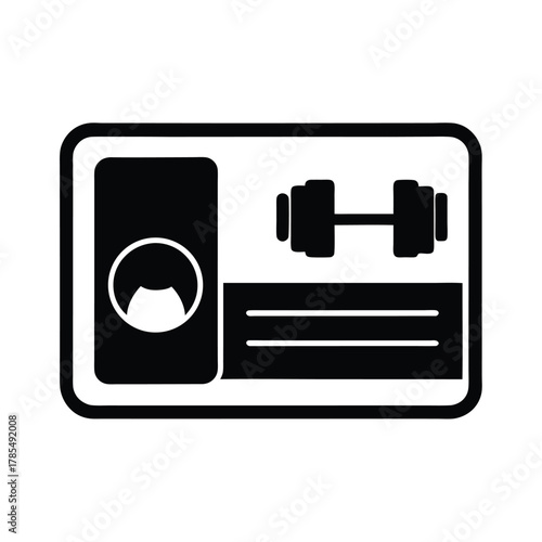 Gym Membership Card Fitness Access Icon
