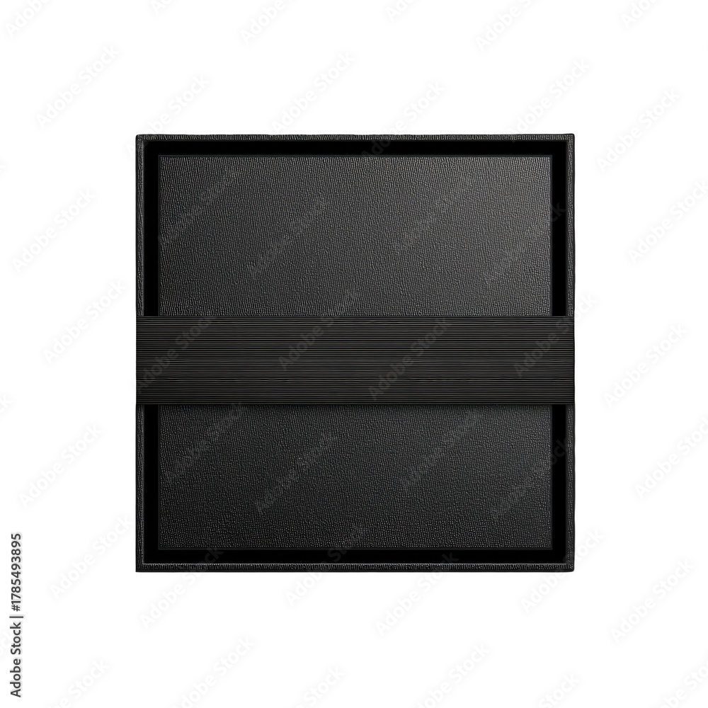 Fototapeta premium Dark box, horizontal strap, center. High contrast
