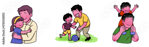 Father day abstract colorful background