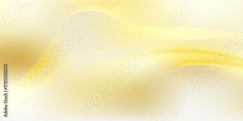 Abstract luxury background with gold wavy curve lines pattern (guilloche curves) in premium colors. Elegant vector golden diagonal striped texture template for banner, business card, headline backdrop