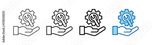 Technical Service Icon outline style icon