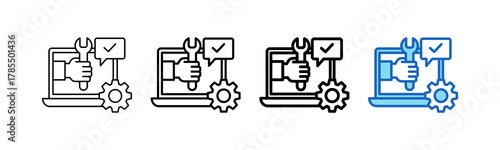 Technical Support Icon outline style icon