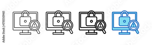 Insecure Icon outline style icon
