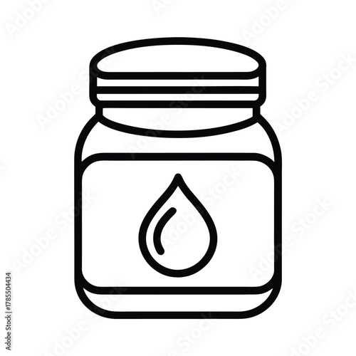 Hair Removal Wax Jar Icon Outline