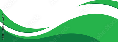 Abstract green wave background, dynamic curve flow vector, eco friendly illustration, sustainability graphic, clean nature backdrop, modern technology design, isolated element, banner