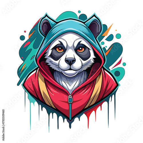 Street Style Panda in Hoodie