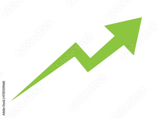 Arrow icon pointing upwards success, growth progress vector, achievement ascent symbol, positive trend graphic, business chart element, isolated motivation icon, financial data