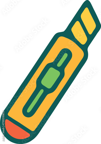 Utility cutter knife icon