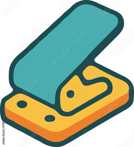 Hole puncher office tool icon