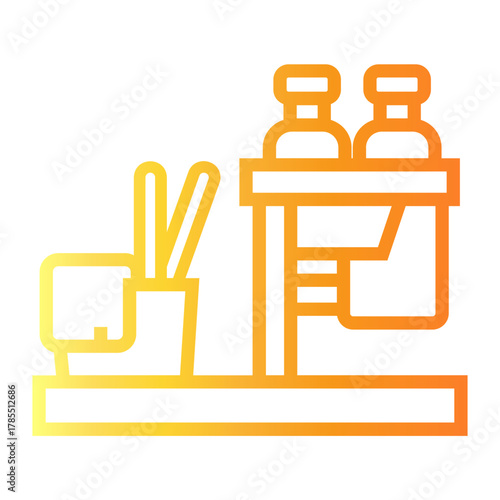 hotel service Line Gradient Icon