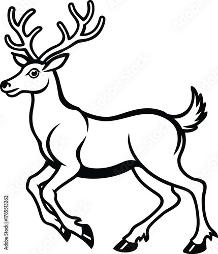 Outline illustration of walking legs wearing sporty striped socks.