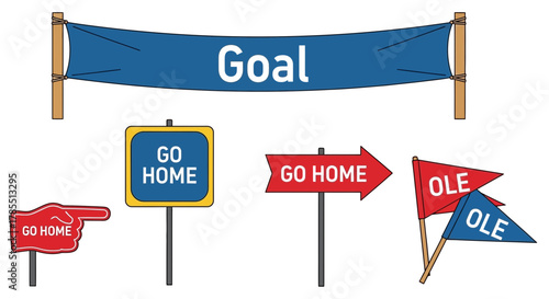 Celebrate achieving your goals with these fun, whimsical sports elements