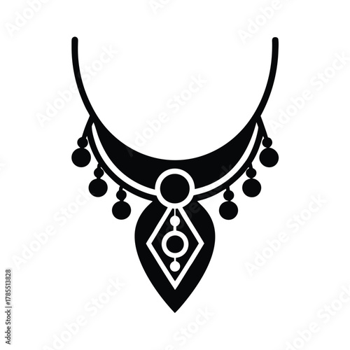 Gold Omani Necklace Icon Design