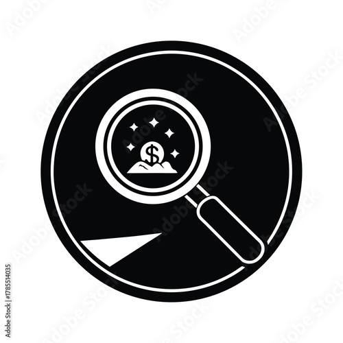 Golden Coin Discovery Background Icon