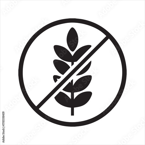 gluten free icon silhouette
