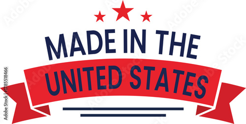 Patriotic Pride American Made Graphic Design Logo USA Flag Stars Stripes Local Business Independence Day Promotion