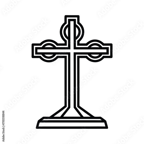 Golgotha Cross Outline Icon