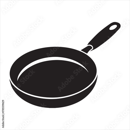 Frying pan silhouette illustration